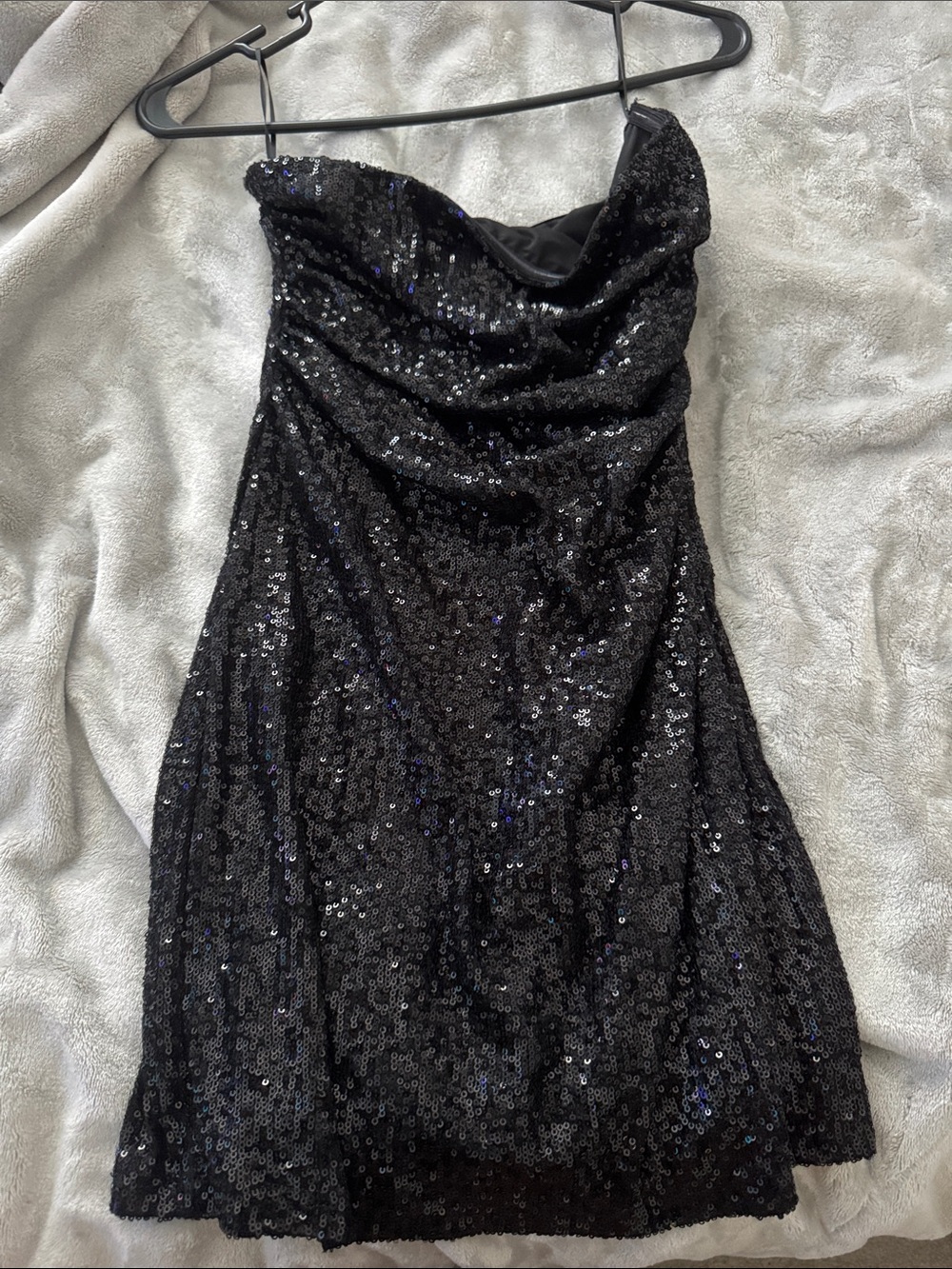 Abound Black Strapless Sequin Mini Dress
